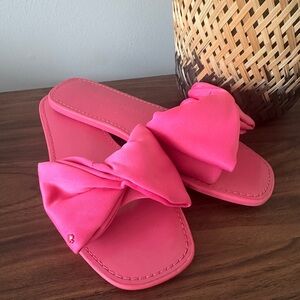 Kate Spade pink bow slides sandals, 6.5